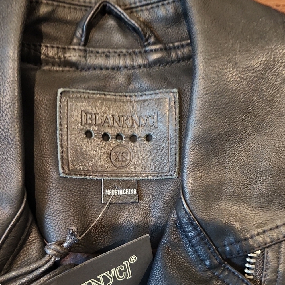 Blank NYC Black Leather Jacket Nwt - Picture 2 of 5